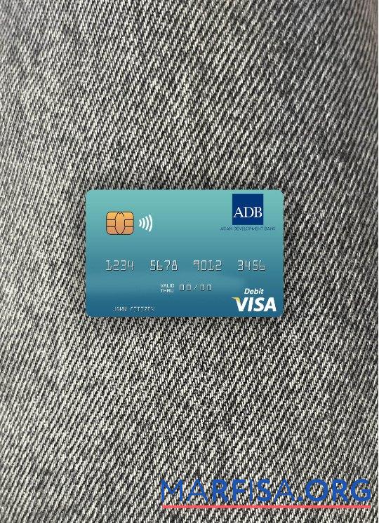 Downloadable Marshall Islands ADB Bank visa debit card photolook front real example